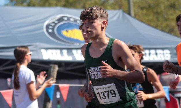 Free State boys cross country squad places runner-up in Sunflower League championship meet at Rim Rock; Lawrence High’s Schwartz posts strong showing